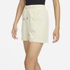 Nike Solid Color Logo Print Lace-Up Straight Casual Shorts Women Shorts Light-Yellow DR6206-206