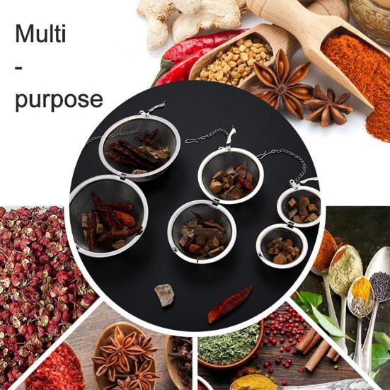 Újrafelhasználható rozsdamentes gyógynövénytea acélhálós golyós szűrős fűszerszűrő infúziós adagoló