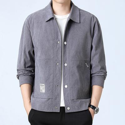 Corduroy Jacket Spring New Youth Trend Casual Business Slim Men's Single-breasted Jacket