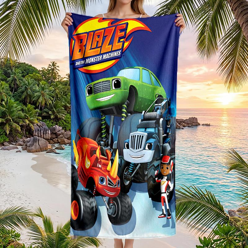 Ręcznik plażowy Monster Machines Fashion: Idealne na letnie przygody Miękkie, chłonne i szybkoschnące, odpowiednie do pływania i kąpieli