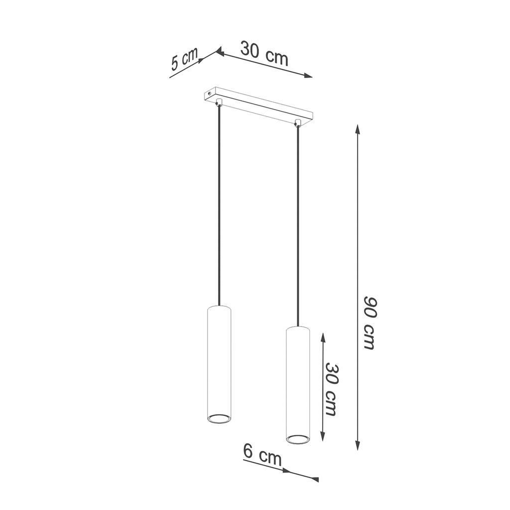 Lampa Wisząca Lagos 2 Gu10 Złoty Połysk Sollux Sl.1241