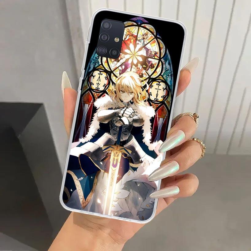 Fate Zero Stay Night Saber Phone Case for Samsung Galaxy A52 A32 A22 A12 A02S A50S A30S A10S Note 20 Ultra 10 Plus S10 A31 A20 A
