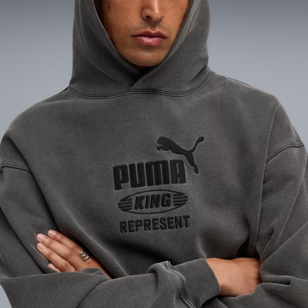 Puma x Represent Graphic Hoodie Flat Dark Grey Men Tops 632542-97