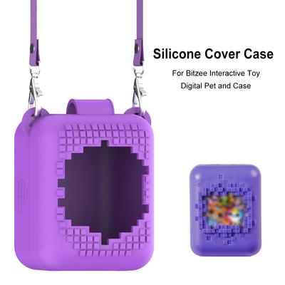 Silicone Cover Case Anti-Scratch Protective Case Shockproof Washable with Lanyard for Bitzee Virtual Electronic Pets Accessories