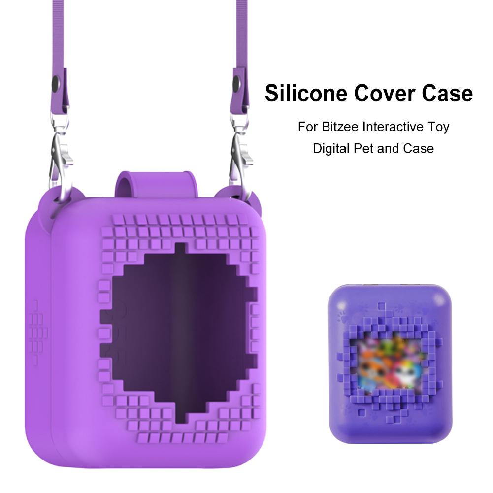 Multiplecolor Silicone Case Anti-Scratch Protective Skin Cover with Lanyard for Bitzee Virtual Electronic Pets Accessories
