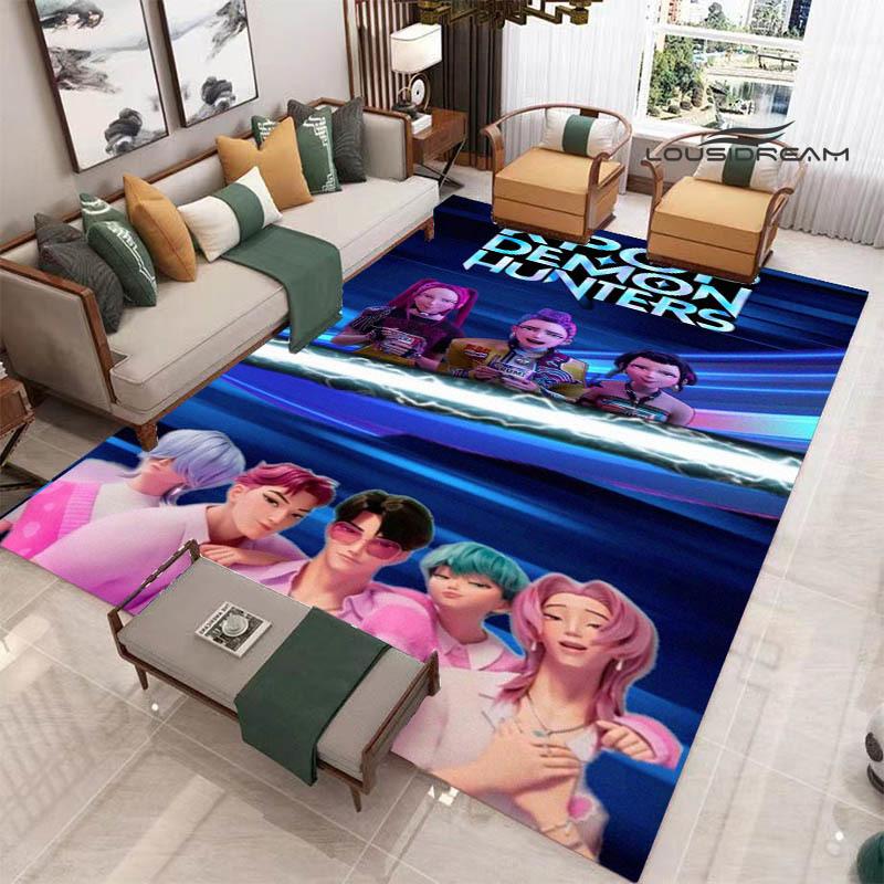 

3D KPop Demon Hunters Cartoon Printed carpet Non-slip carpet outdoor carpets area rug Home bedroom decor birthday gift 40x60cm