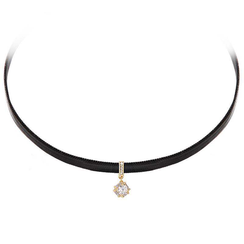 Choker, šperk na krk, řetízek na krk, krátký řetízek na klíční kost, náhrdelník, jednoduchá korejská verze pro ženy, univerzální límec, řemínek na krk.