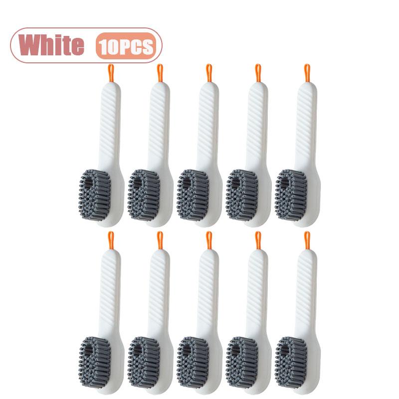 Multifunctional Liquid Dispensing Shoe Brush One Hand Press Cleaner for Sneakers Boots Household Laundry Scrubbing Tool
