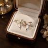 Sweet Butterfly Stud Earrings Light Luxury Women's Small Earrings Elegant Zircon  Earrings  Daily