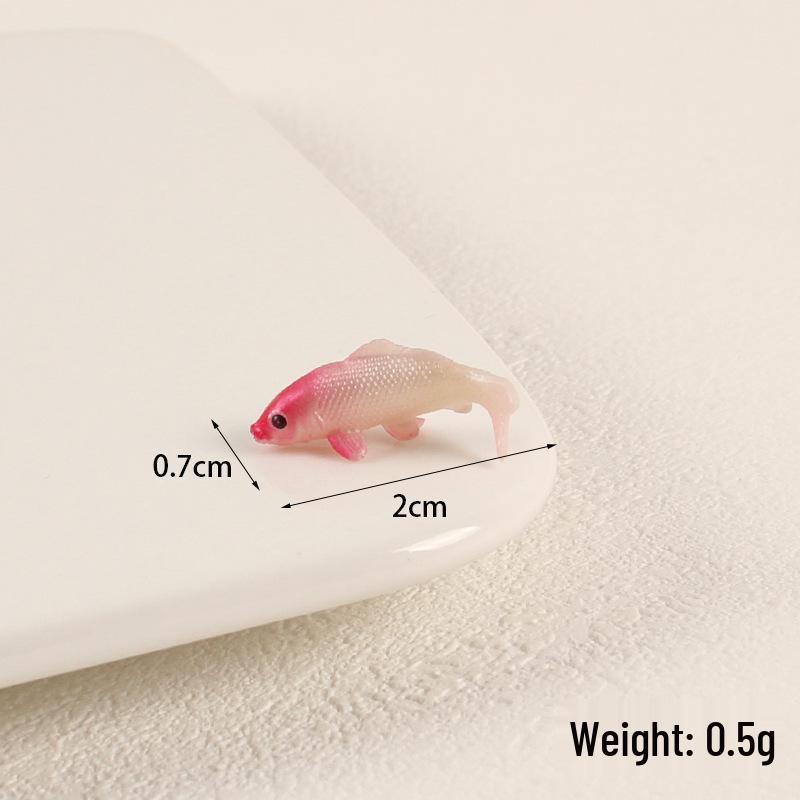 Miniatur-PVC-Koi-Goldfisch-Ornament für Spielhäuser & Dioramen