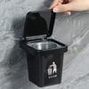 Trash Can Ashtray With Lid Stainless Steel Ashtray Bathroom Wall Hanging Notch Anti-fly Ash Ashtray