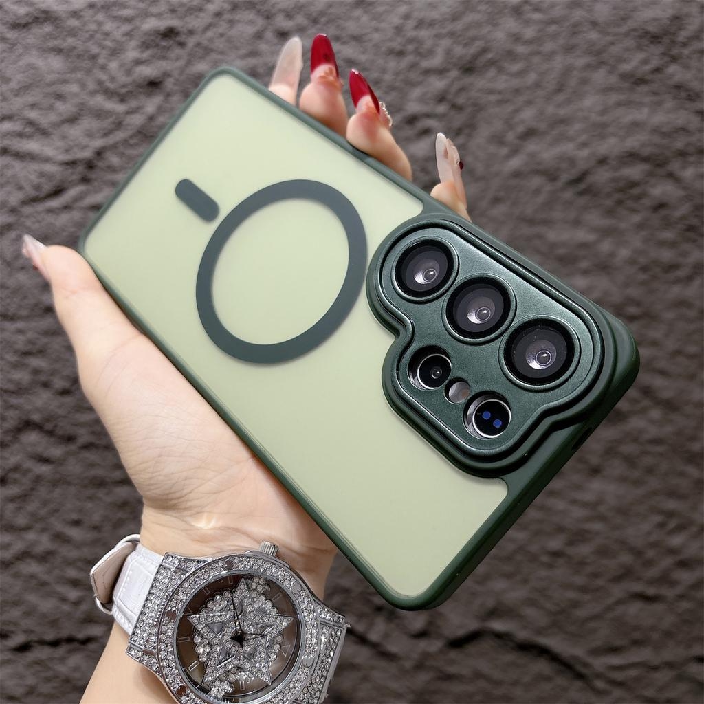 Magnetic Matte Shockproof Case For Samsung Galaxy S26 S25 S24 Ultra S24 S25 S26 Plus FE For Magsafe Wireless Charge Cover