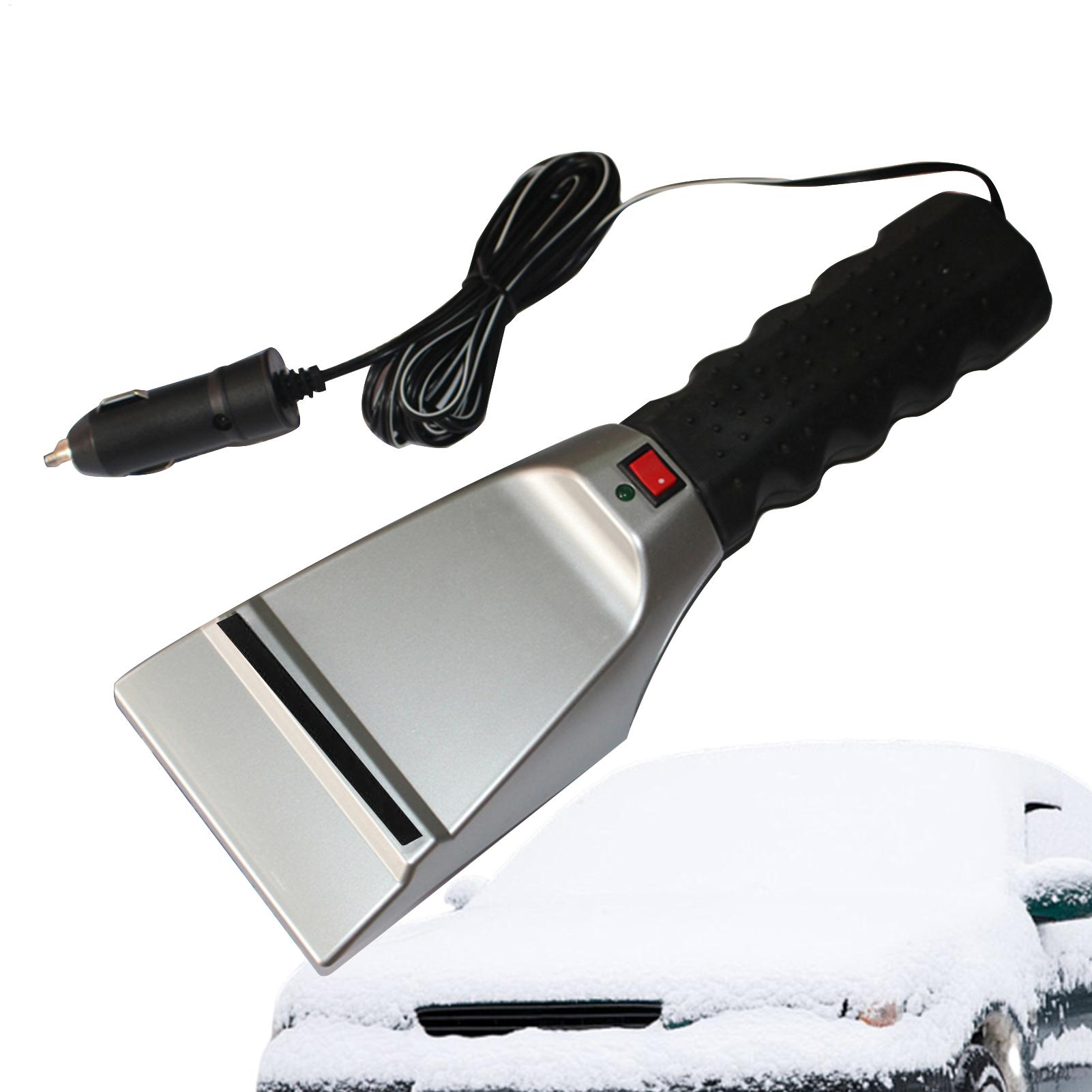 Heated Ice Scraper For Car Windshield, Electric Deicer Remover Tool With Ergonomic Grip 2.7m Cord чёрный