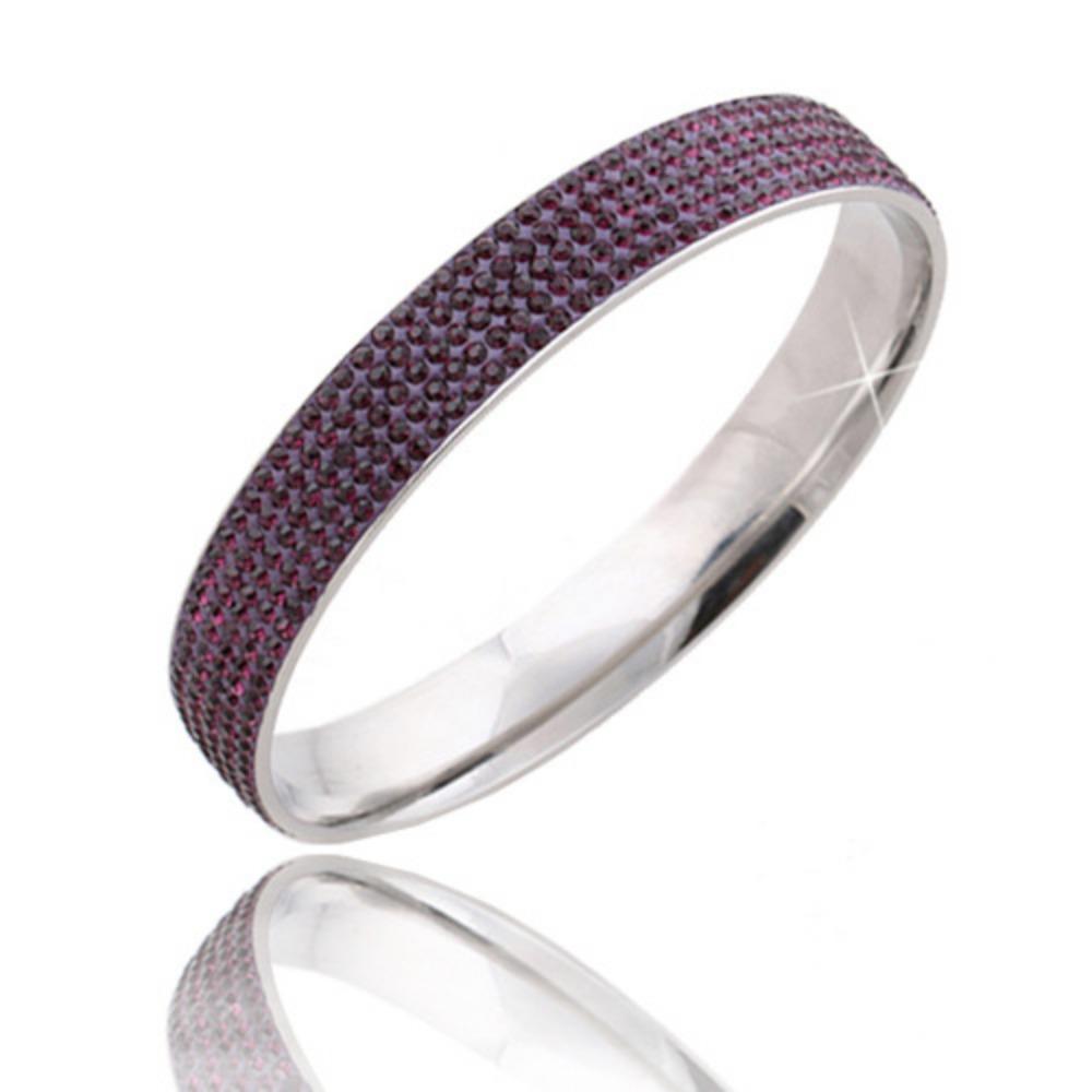 Female Style Five Row Flat Inlaid Zircon Bracelet