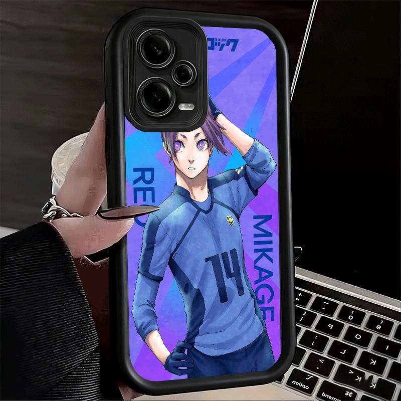 Phone Case for Xiaomi Redmi Note 15 14 13 Pro Plus Anime Blue L-Lock Desgin Shell 12S 11 11S 11T 5G 14S Soft Silicone Funda