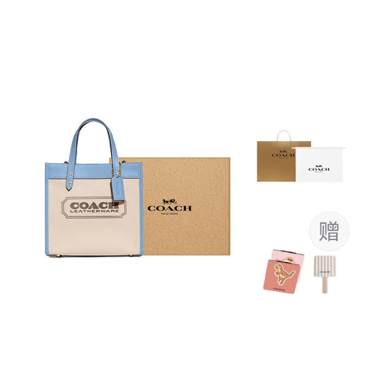 COACH Field Fabric With Cow Leather Tote Bag, Shopping Bag, Handbag, Shoulder Bag, Crossbody Bag Small Women's CH740-B4VPK
