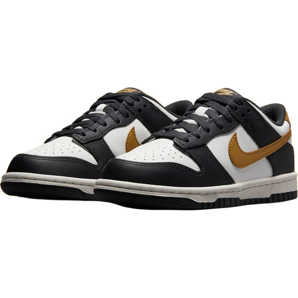 New Nike Dunk Abrasion Resistant Low Top Kids' Skateboarding Shoes Black White HV2533-100