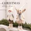 Juldekoration Figur med Stående Jultomte och Älg för Festlig Heminredning