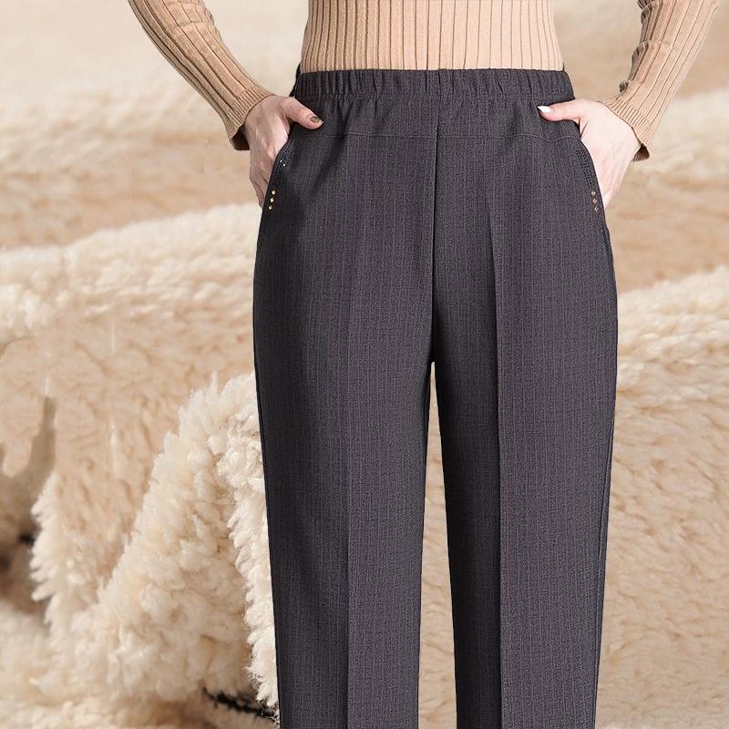 

Осень Зима Большие Повседневные Брюки Женские Длинные Свободные Брюки Высокая Талия Женские Брюки Женские Эластичные Брюки 8XL L