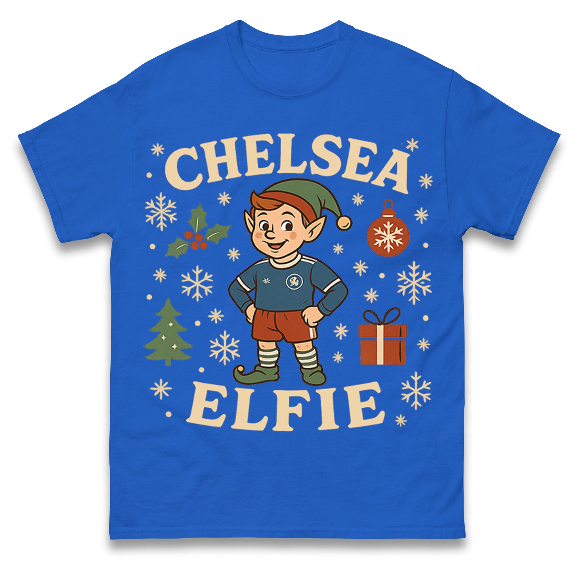 Chelsea Elfie Christmas T Shirt Tshirt Mens Womens Unisex Tops Tees S