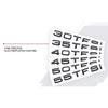 For 2s Chrome Black 3D Letters 30TFSI 35TFSI 40TFSI 45TFSI 50TFSI 55TFSI Rear Trunk Emblem Badge Sticker Car AcessoriesA1