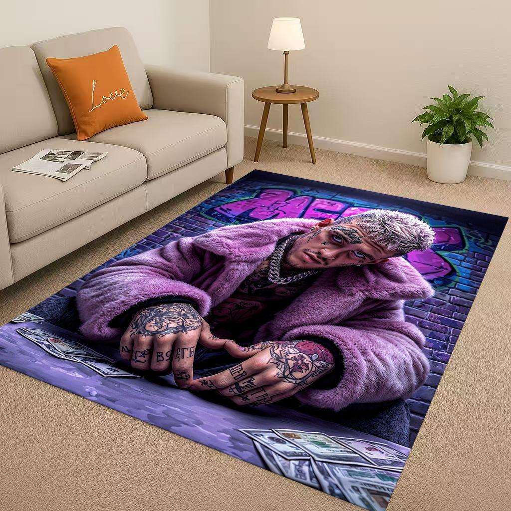 27 Style Top Hip Hop Rapper Star Cartoon Art Living Room Non-Slip Area Rug Carpet for Bedroom Playroom Sofa,Home Decor Doormat