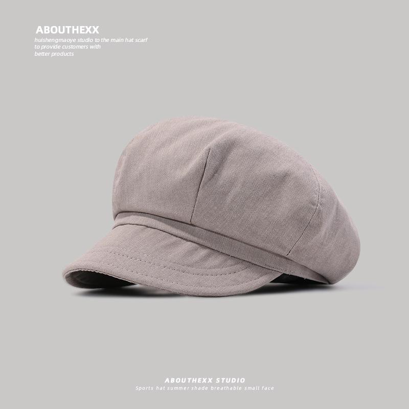 

Осень и Зима Новые Шляпы для Женщин Одна Шляпа Четыре Варианта Носки Многократное Ношение Восьмиугольная Шляпа Fabere Большой Обхват Головы Ретро Шляпа с Утиным Козырьком Шляпа-Облако M（56-58cm）