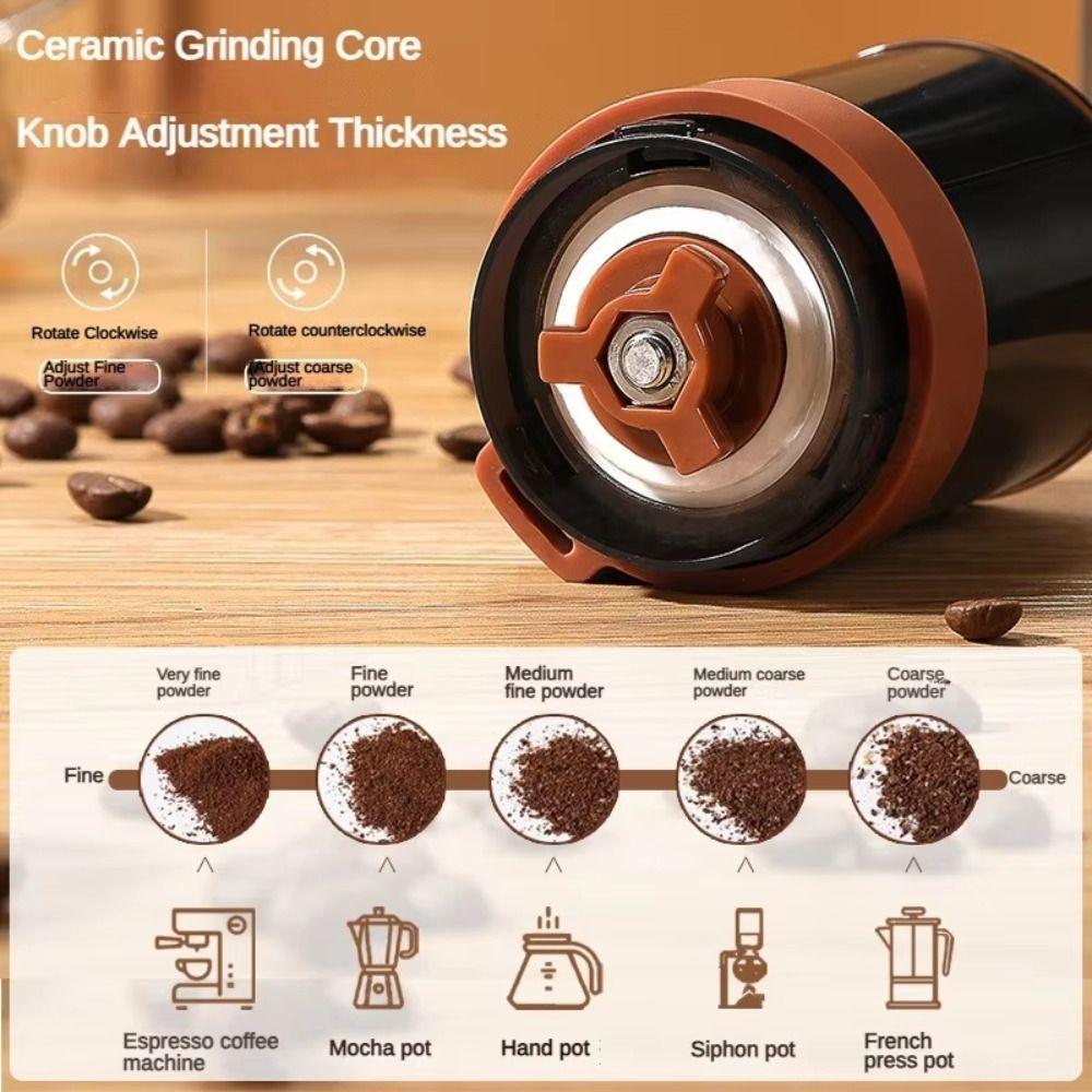 Ceramic Grinding Core Hand Crank Coffee Mill Double Bearing Design Bean Grinder Camping