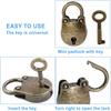 1/3PCs Locks Metal Old Retro Mini Padlock Small Luggage Box Key Lock Bronze Color Home Usage Hardware Decorations