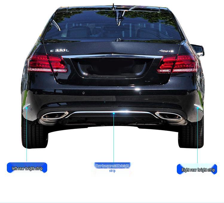 Front & Rear Bumper Chrome Trim for Mercedes-Benz: E180, E200, E260, 300L