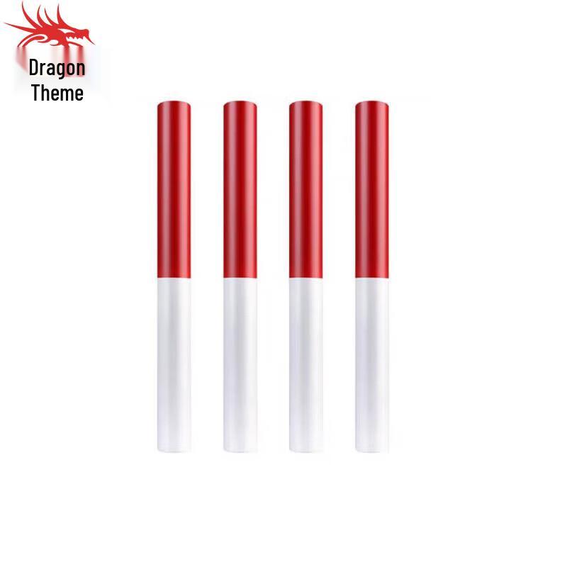 Longchan Track & Field Red & White ABS Relay Baton 4-Pack