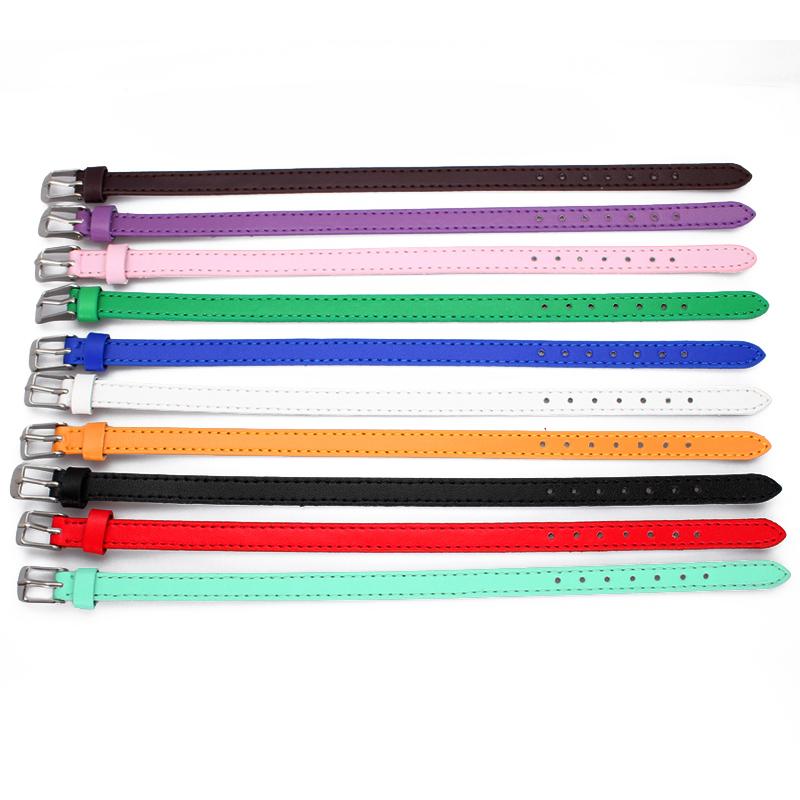 20pcs 8mm Genuine Real Leather Bracelet Wristband For Slide Letter Charms Women Men Jewelry Making Pet Collar DIY Accessories