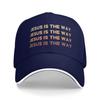 Jesus Is The Way Christian Faith Typography Baseball Caps Hip Hop  Sandwich Hat Unisex Adjustable Sun Cap Outdoor
