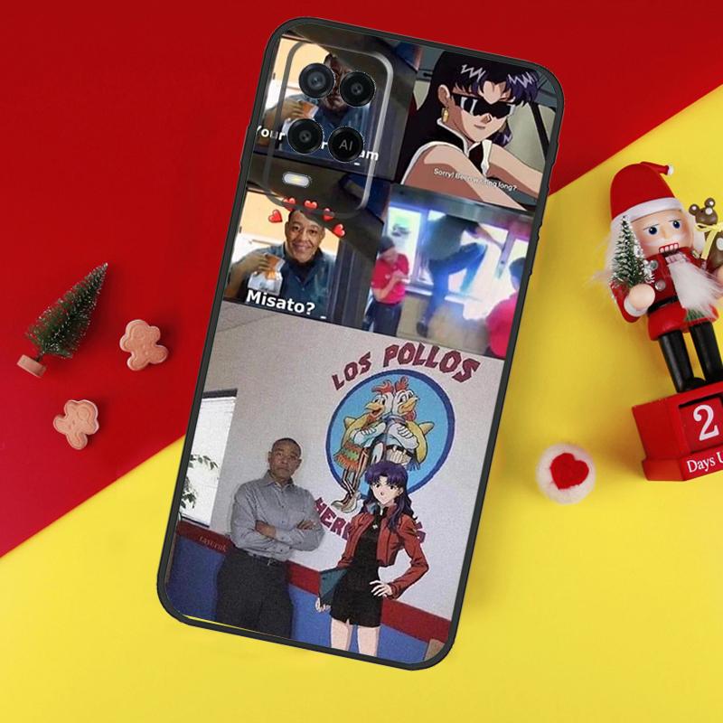 Misato and Gus Case For Oppo A94 A74 A54 A60 A40 A80 A16 A76 A96 A98 A58 A78 A18 A38 A57 A17 A15 A5 A6 Pro