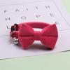1PC Cute Pet Suede Bow Tie Collar with Bell Breakaway Adjustable Solid Color Safety Collar for Kitten Puppy