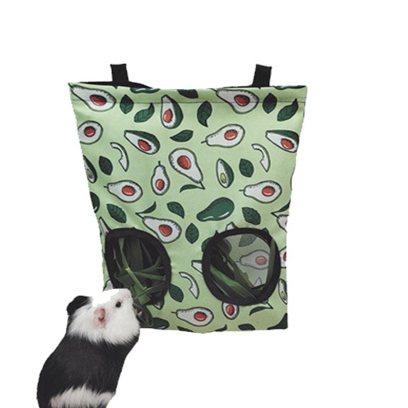 2/3 Holes Hanging Hay Bag for Bunny Guinea Pigs Small Animal Feeder Rabbit Food Dispensers Bag Cage Accessories Pet Feeding Bag