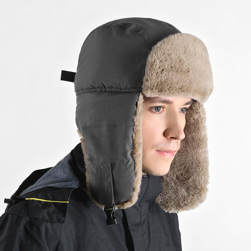 Winter Outdoor Warm Anti-splashing Fleece Hat for Men and Women Thickened Cold-proof Windproof Face Protection Snow Hat