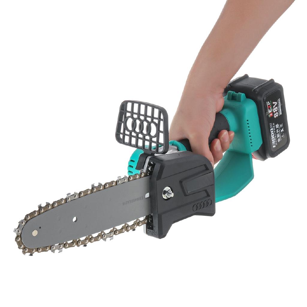 Mini Cordless Portable One-Hand Saw Woodworking Electric Chain Saw Wood Cutter High Hardness Wear-Resistant Chain 88V/198V 1280W