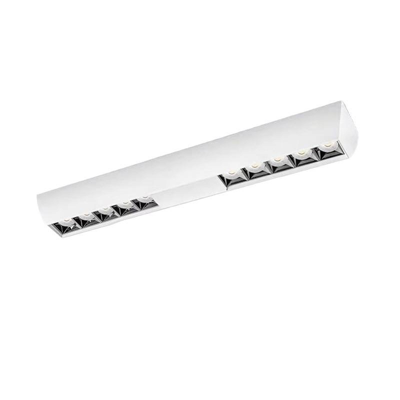 Linear Track Surface-Mounted LED Ceiling Spotlight, 30W, Anti-Glare, 6 Heads for Living Room/Bedroom