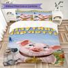 Charming piglet and Charlotte Pattern Bedding,Quilt Set Quilt Cover Pillowcase Home Birthday Gift (1*duvet cover+2*pillowcase,without core)XSJT0917427