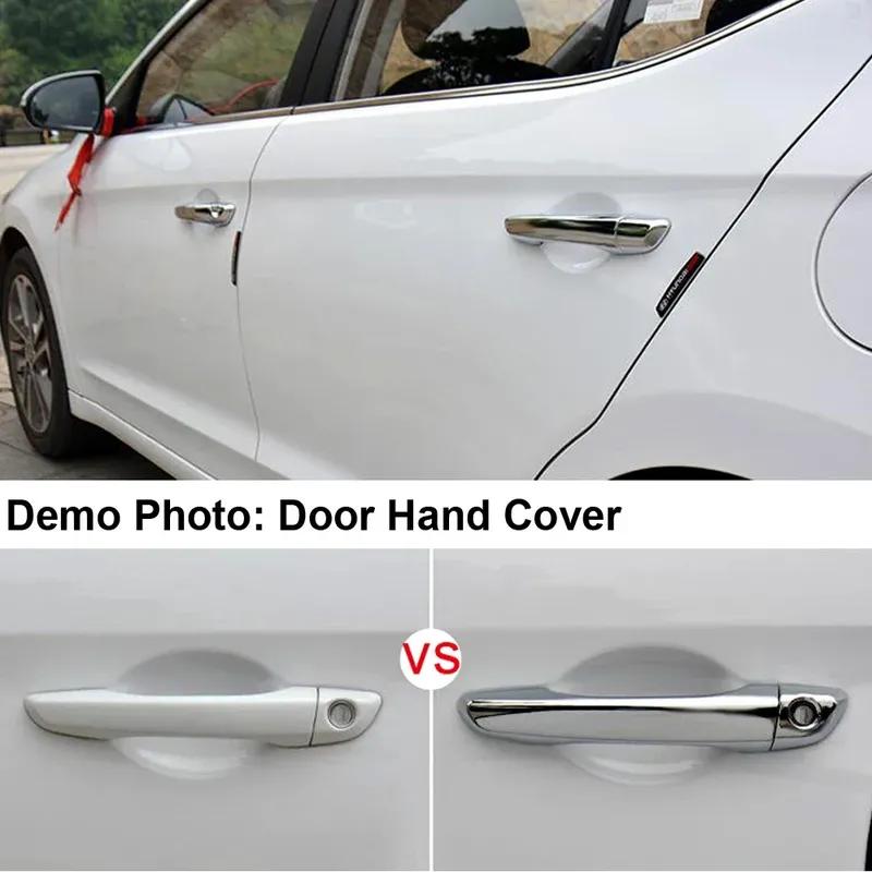 For Hyundai Solaris HCR 2017 2018 Chrome Exterior Door Handle Cover Chromium Styling Moulding Frame Bezel