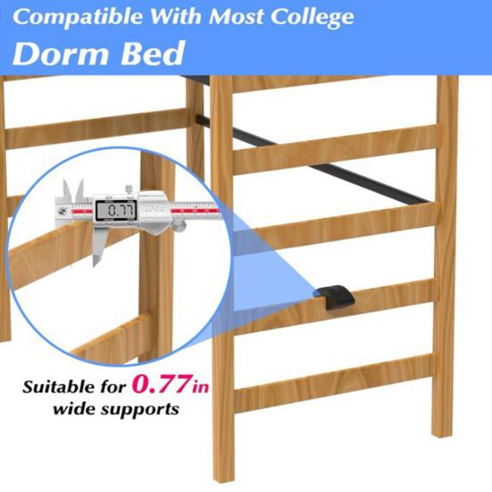 1/2/3Pcs Dorm Bed Ladder Foot Support Loft Beds Plastic Step Pad with Anti-Slip Surface Snap-On College Bunk Bed Ladders Foot Saver Step Cushion