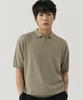 GNOK Silk Collared Short Sleeve Knit [Khaki]