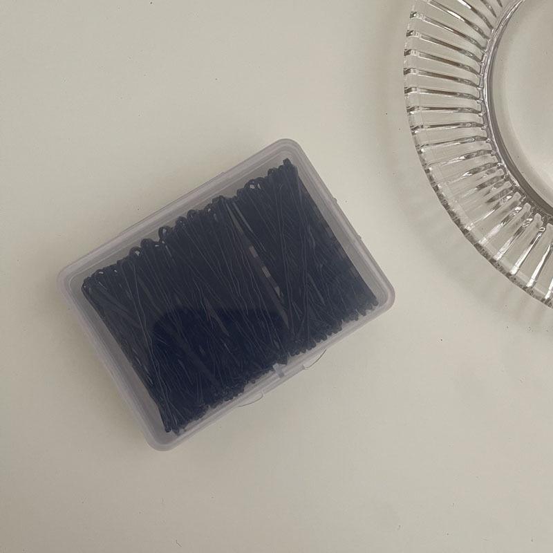 100PCS Black U-shaped Hairpins for Bangs and Flyaways