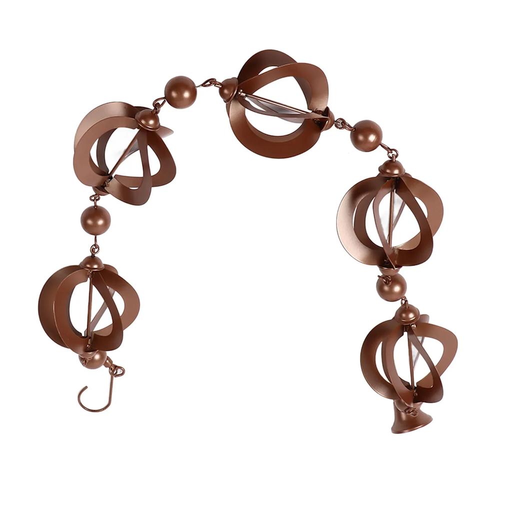 Hanging Rain Chain Metal Decorative Rotating Hollow Rain Chain For Garden Courtyard