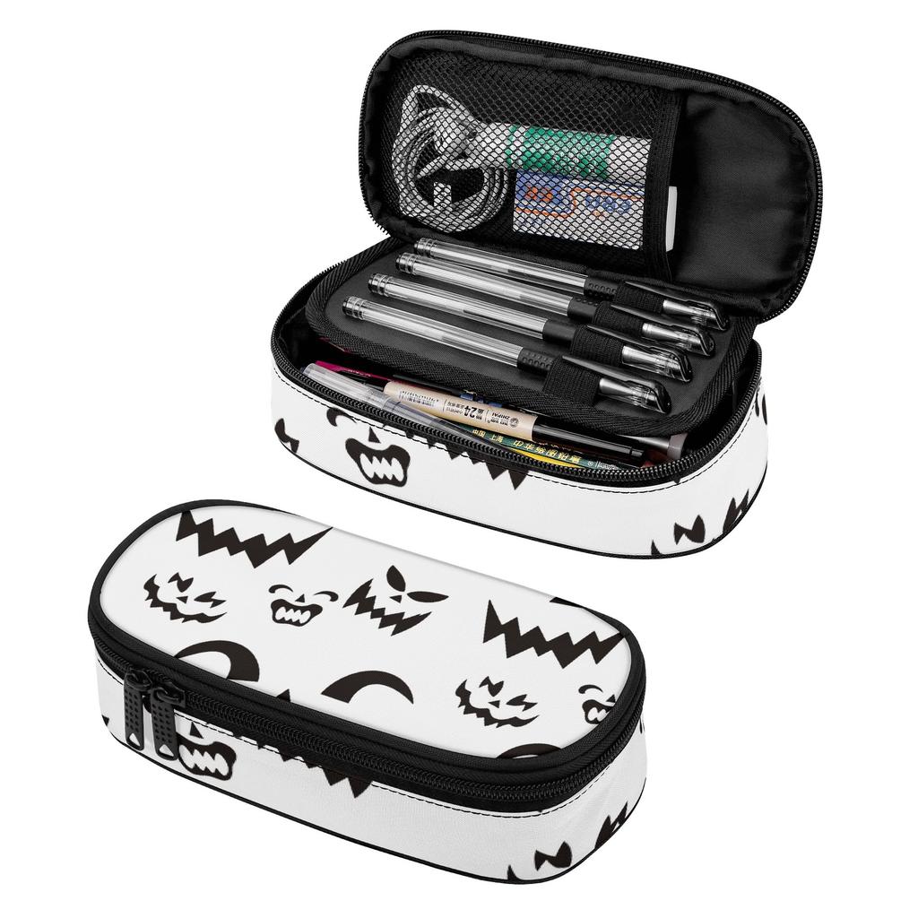 Pencil Case Neat Design 300D Polyester Smooth Zipper with Main Pocket Mesh Layer and Removable Pen Divider for School and Study