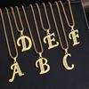 Nový 26 diamantový náhrdelník s anglickými písmeny pro muže a ženy, trendy a kreativní náhrdelník s přívěskem osázeným diamanty