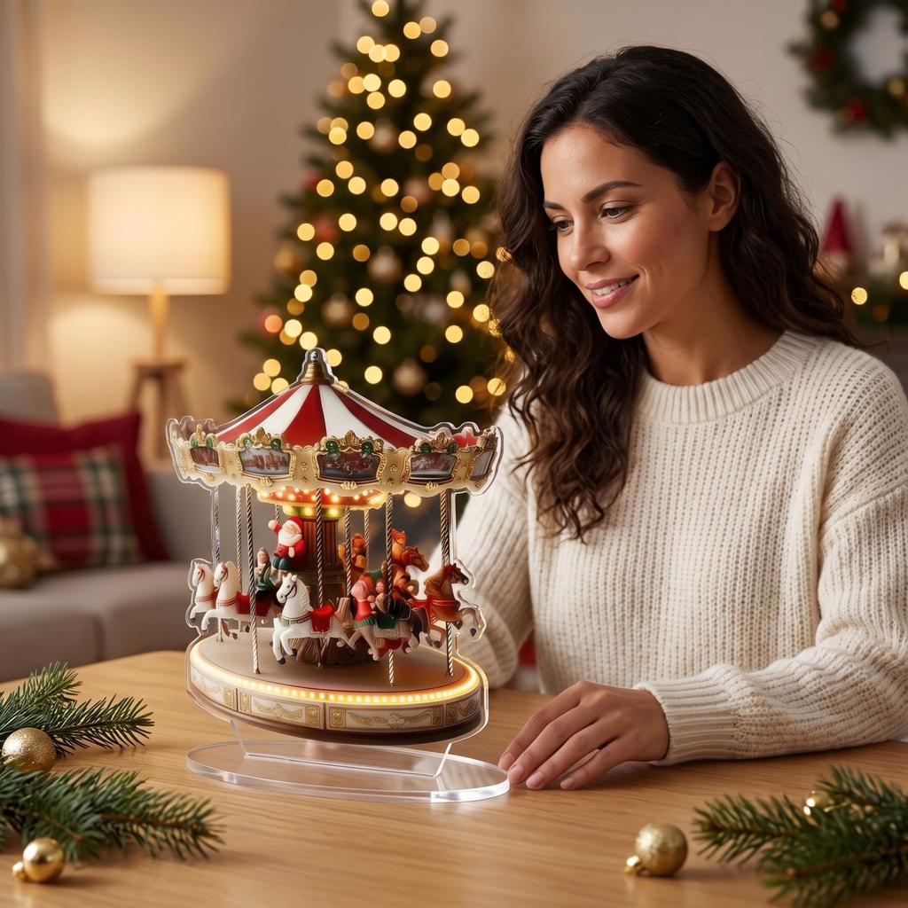 Christmas Acrylic Standee Desktop Decoration, Flat Holiday Tabletop Ornament, 20 cm