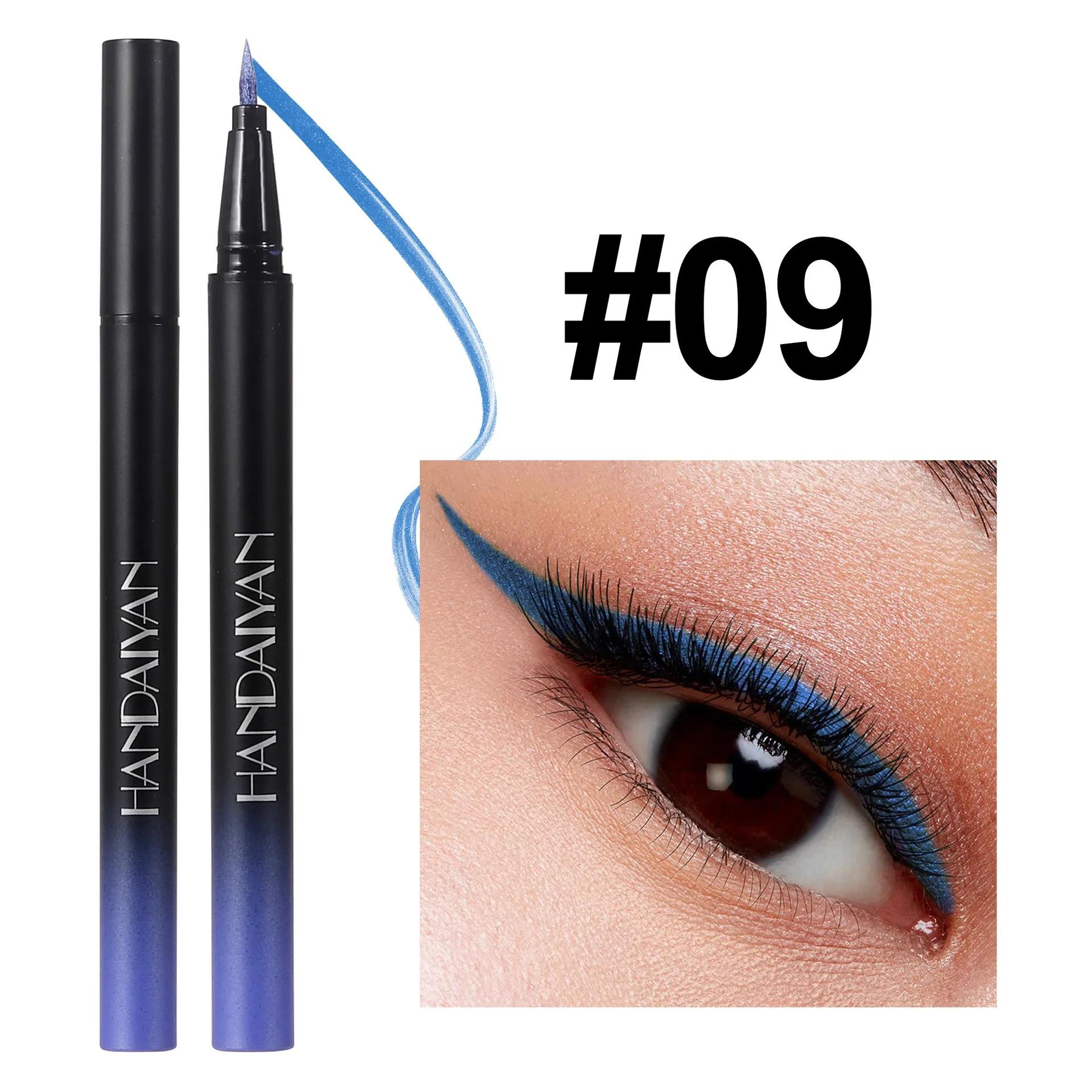 

Блискуча підводка для очей Водостійкі швидковисихаючі сріблясто-золотисті перламутрові рідкі підводки для очей Освітлюючий макіяж очей