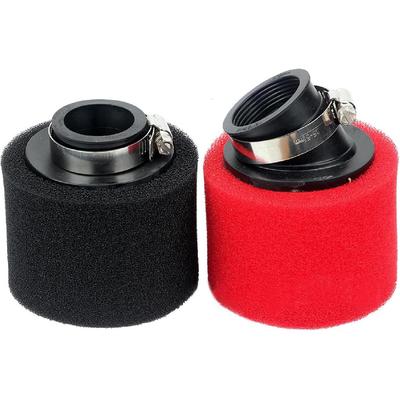 2 PCS Motorcycle Air Filter, Elbow Straight Sponge Air Filter, Repair Replacement Conversion Accessories, Fits for Most 50cc-300cc Motorcycles
